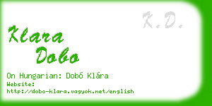 klara dobo business card